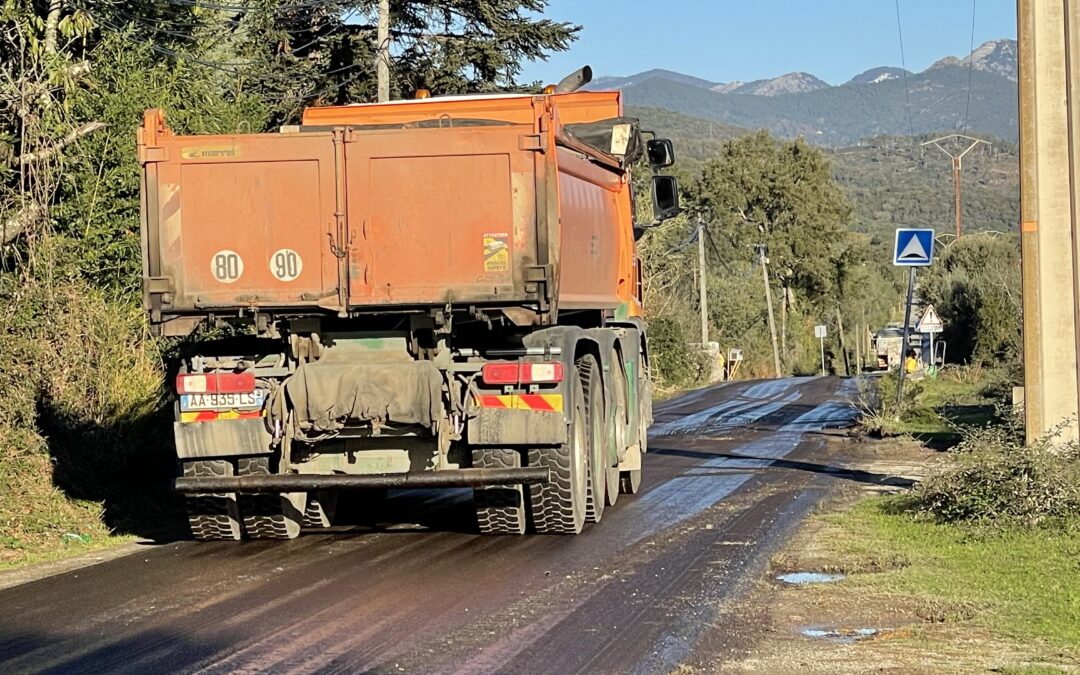 Novembre 2021 Travaux de voirie : enrobé Acqua Acitosa