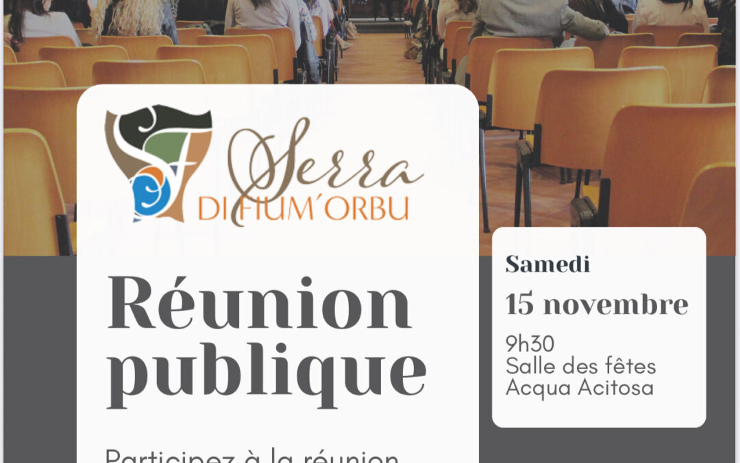 Le Plan Local d’Urbanisme (PLU) est lancé. Première réunion publique le 15 Novembre à 9h30 mairie annexe Acqua Acitosa